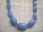 AIL Aluma Blue 33 CHALCEDONY Bead Stones Sterling Silver Clasp Necklace 250 Gram — photo 5