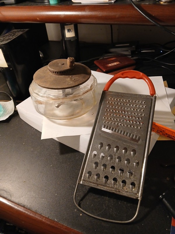 Glass Encased Shredder And Hand Grater