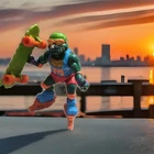 Vintage Skateboardin' Mike 1991 [Complete] Teenage Mutant Ninja Turtles TMNT