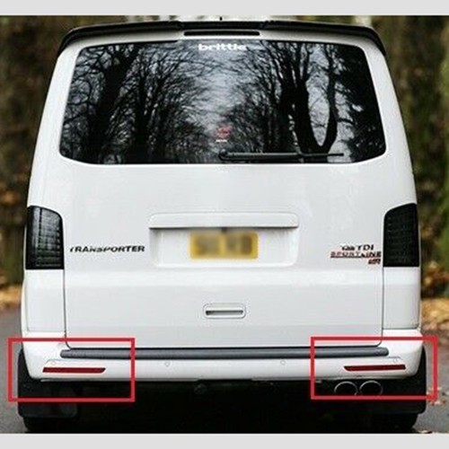 Reflector Lights 7E0945106; 7E0945105A 7E0945106A Black Smoked Rear Bumper - Picture 8 of 11