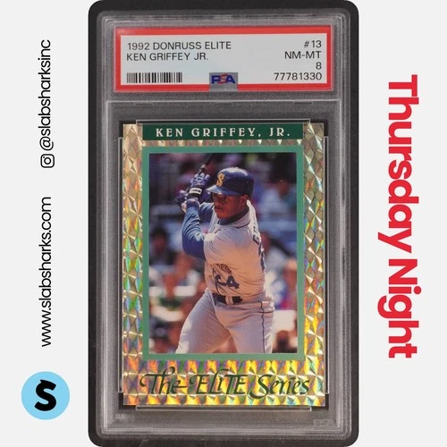 1992 DONRUSS #13 KEN GRIFFEY JR. THE ELITE SERIES /10000 PSA 8
