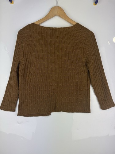 Peruvian Connection Strickjacke vorne offen braun Größe XS - Bild 6 von 6