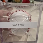 Max Fried Autographed Original Baseball Signed Ball in Display Case