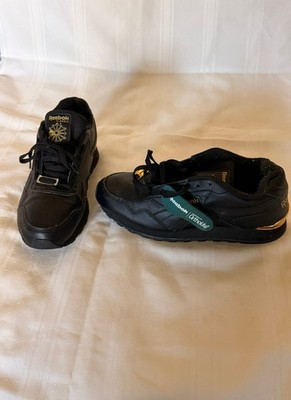Reebok Classic Harman Run SC DV3860 Black Gold Metallic Sneakers Mens 9 No Box