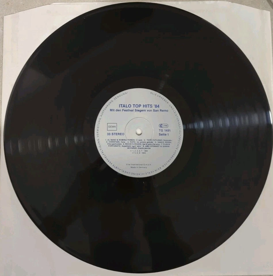 Italo Top-Hits '84 (Vinyl LP) Toto Cutugno Al Bano Ricchi E Poveri Amii Stewart - Bild 4 von 4