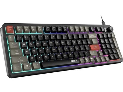 MSI Forge GK110 Gaming Keyboard - Membrane Switches, 96% Compact Full-Size, 1.5m