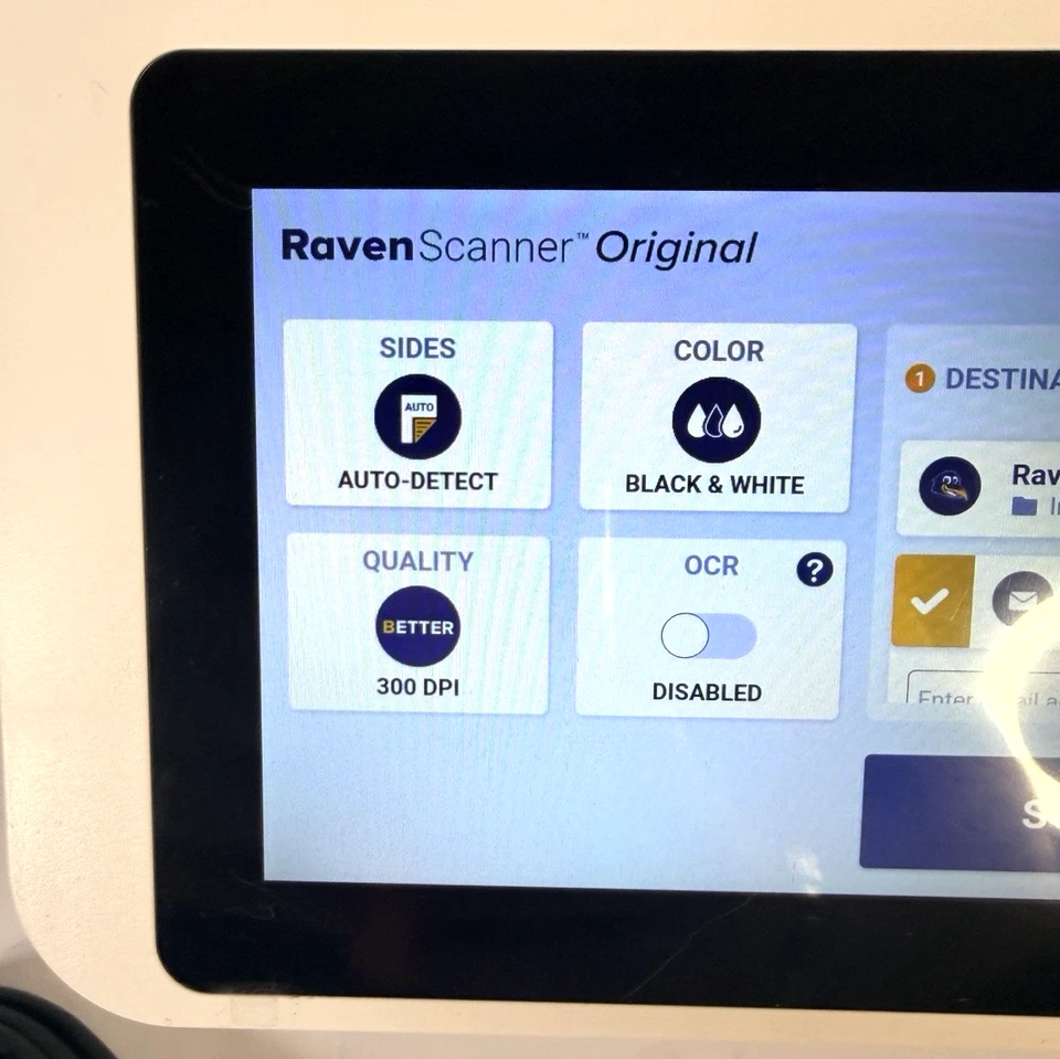 Raven Duplex Document Scanner 8" Touchscreen, WiFi, Ethernet, 600 x 600 DPI - Image 3 of 4