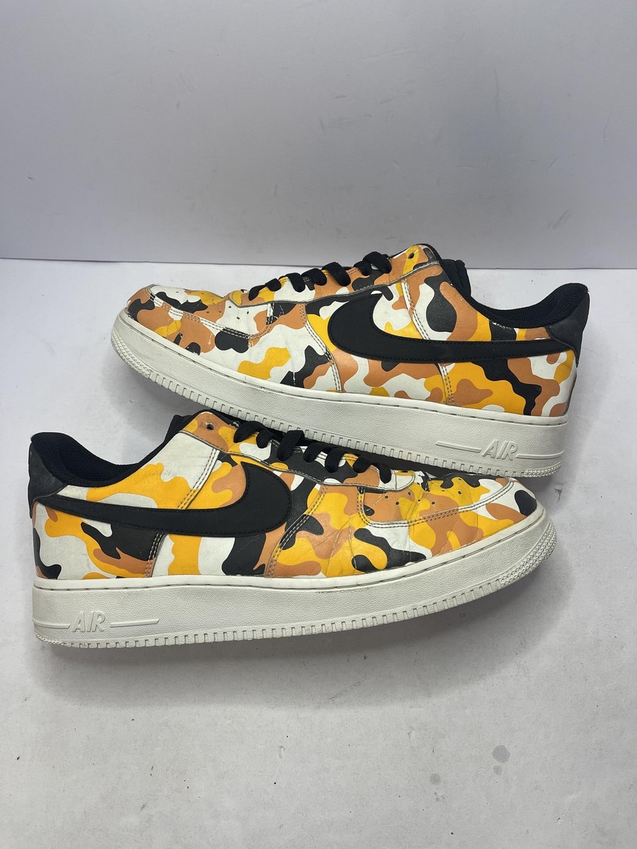 Custom Orange Camo Air Force Custom Nike Air Force Camo Hand - Main Image