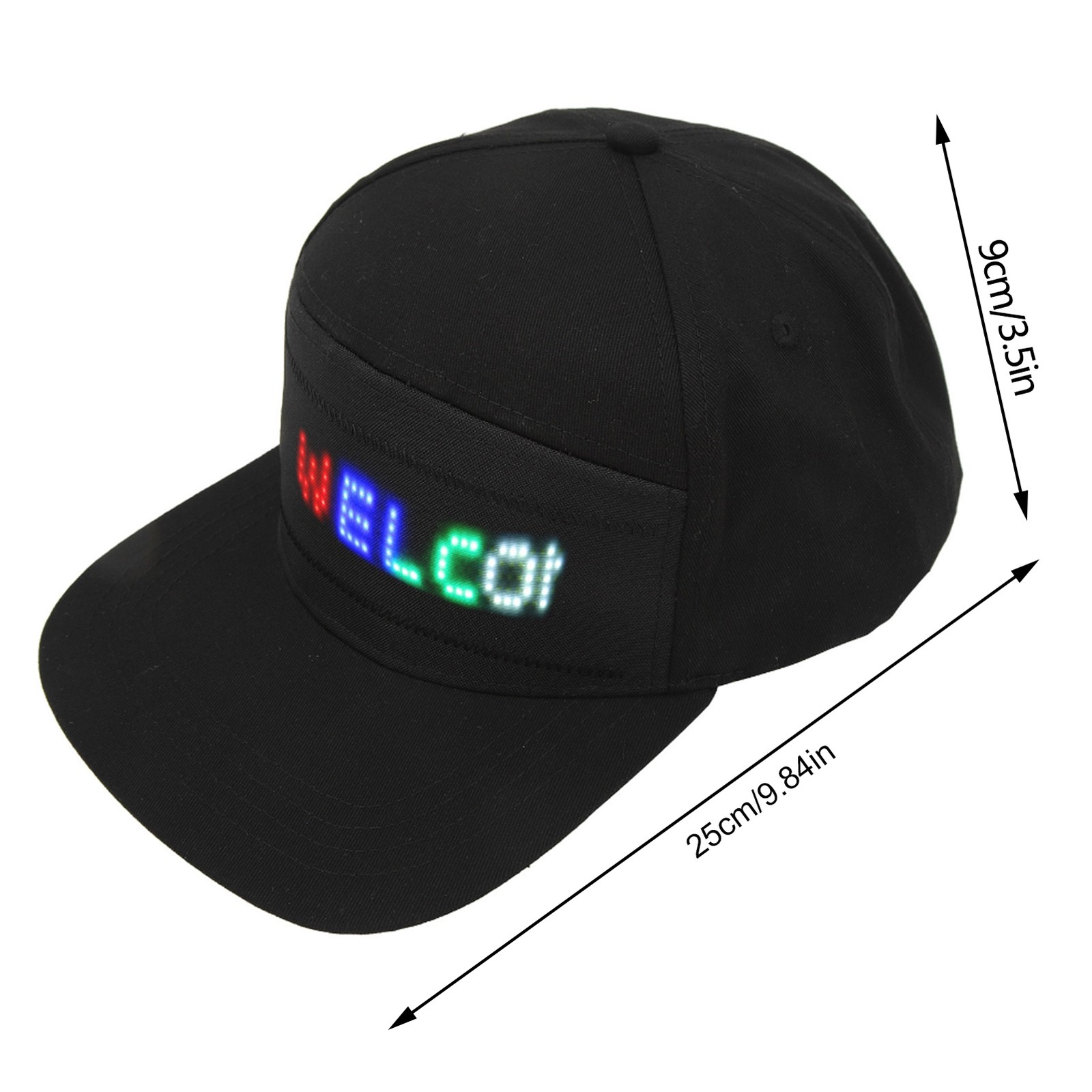Bluetooth LED Cap Colorful LED Hat Editable APP Outdoor Concert