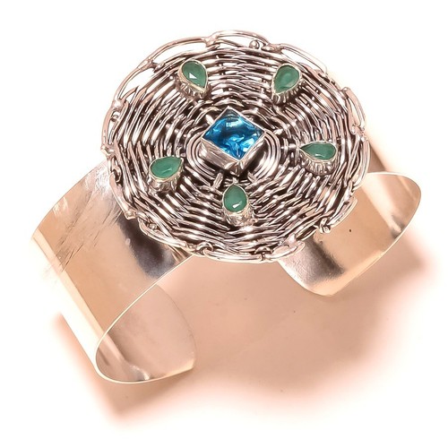 Topacio azul Zambia Esmeralda Piedras Preciosas Regalo Joyería Vintage... - Imagen 2 de 7