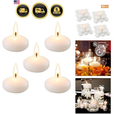 Floating Candles Set of 48 Small Unscented 2 Inch for Weddings Parties