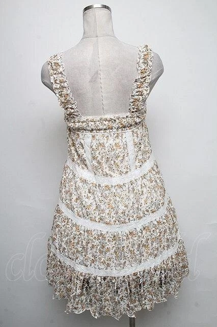 OFF WHITE Abito Liz Lisa in pizzo floreale bianco sporco S 25 05 05 1043 Lo spazioso 