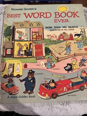 Richard Scarry Best Word Book Ever 1969 Giant Golden Book HC