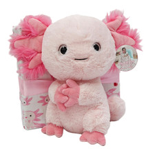 Valentine's Day Axolotl Plush with Blanket, Pink, 35" x 47" - Free Shipping 