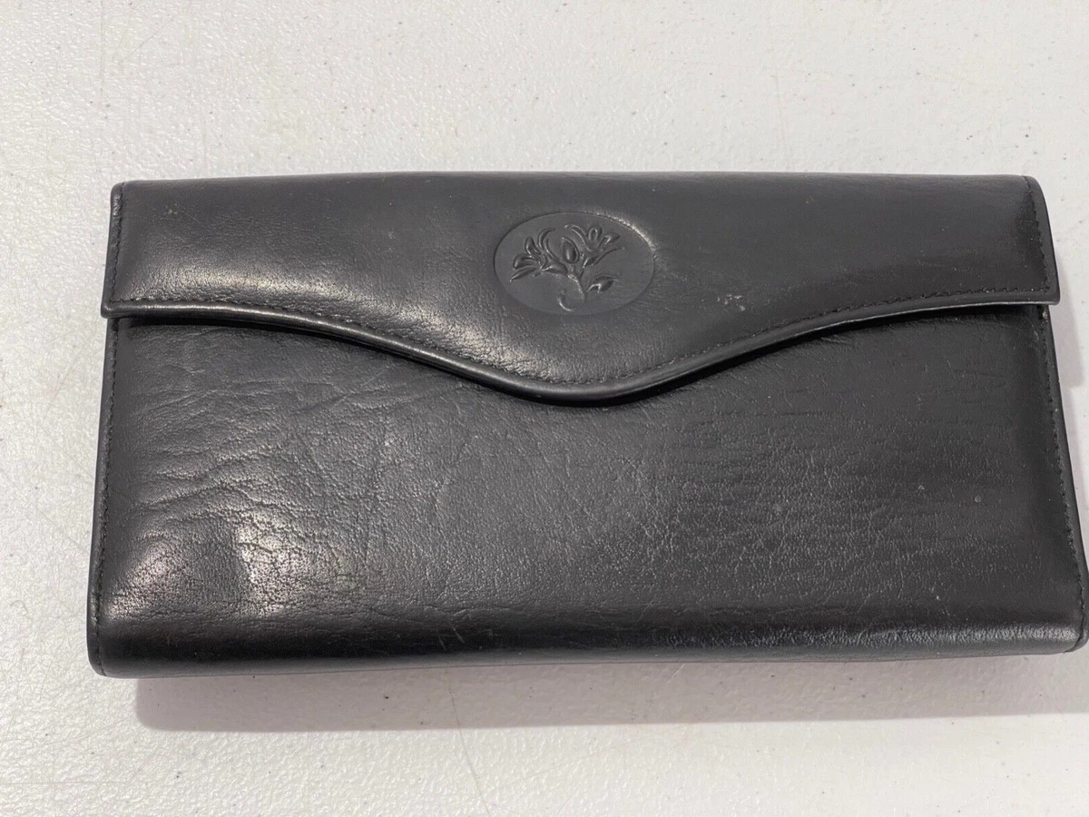 Buxton Heiress Clutch Organizer Wallet Leather Black Style 39316