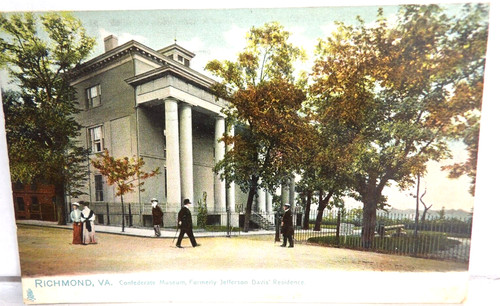 Richmond VA Museum Jefferson Davis' Former Residence Antique Postcard 1907