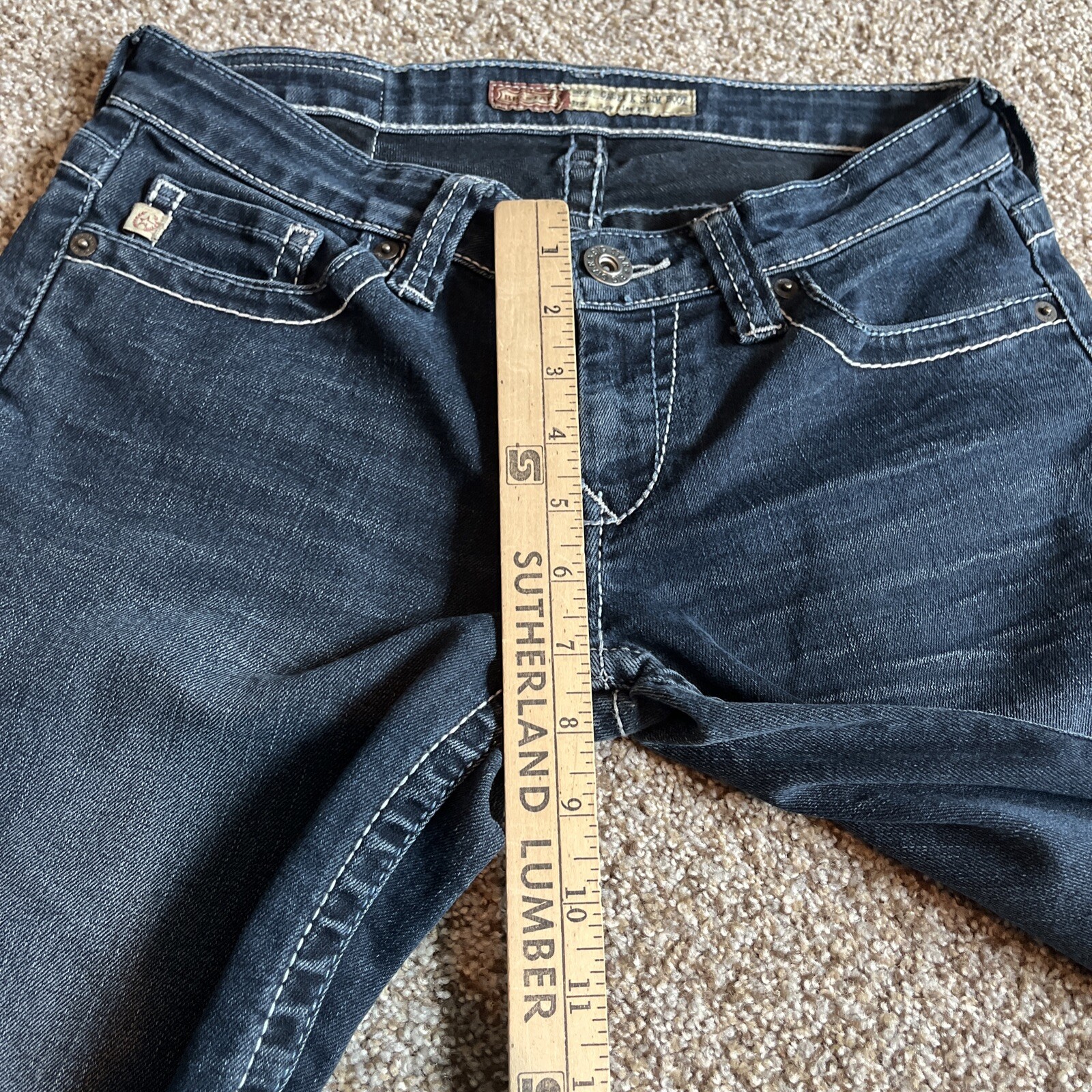 Big Star Casey K Slim Bootcut Low Rise 26 (28 X 31) Women's Jeans Dark Wash - View 9