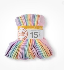 NEW Wonder Nation Girls' 15-Pack No Show Socks