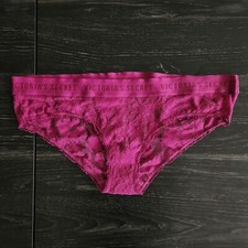 Vintage Y2K Victoria's Secret Signature Waist Band Lace Bikini Cheeky Panties M