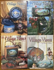 Lot of 4 Village Views by Gladys Neilsen Tole Painting Magazines Viking Folk Art