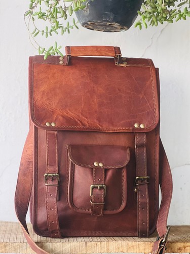 Handmade Men's Rustic Craft With Class Shoulder Bag Small Cross Body - Picture 3 of 7