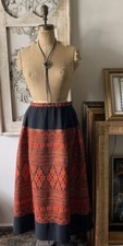 Vintage Hand Woven Mayan Cotton Skirt 50s 60s