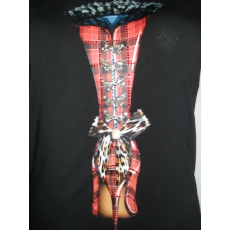 MAGLIA EAN 13 T-SHIRT DONNA SWAROVSKI NERO - Immagine 2 di 3