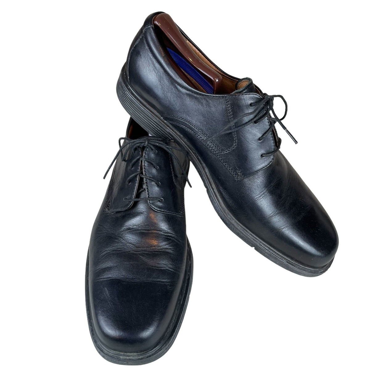 Florsheim Comfortech Men 12 D Derby Black Leather Bio 
