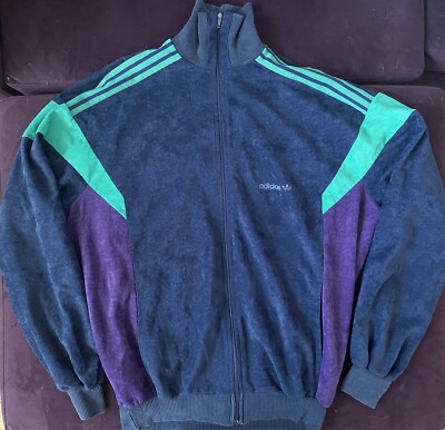 Preloved Purple Tracksuit Veste Adidas Violet Vintage Adidas