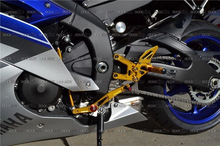 For YAMAHA YZF R6 17-24 Footpegs GP Pedal Shift Rearset Footrest Foto 2 de 4