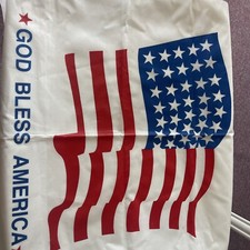 God Bless America ~ Bandana ~ 21 x 21" Made in USA Red White Blue 4th July