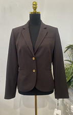 NWT Calvin Klein Women  s Career Brown Polyester Blend Blazer Jacket Sz 10,  129