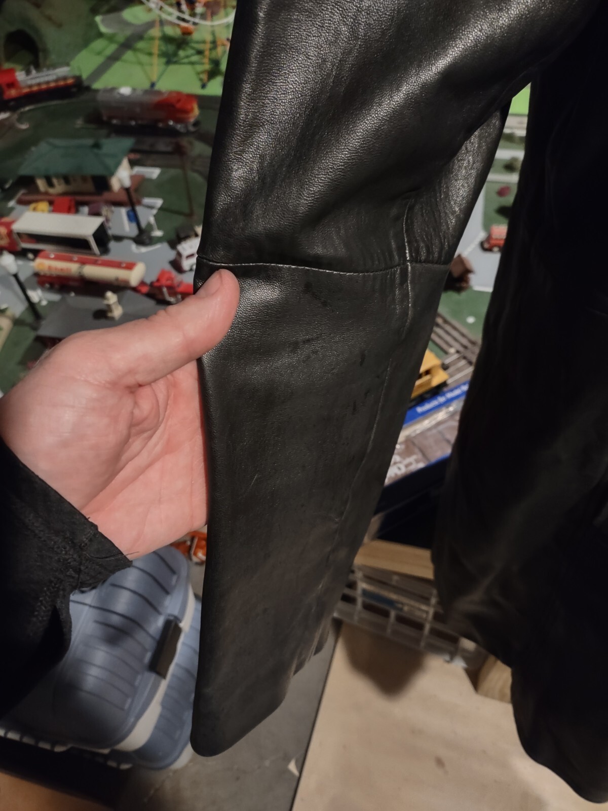 Cole reaction, leather trench jacket Gem