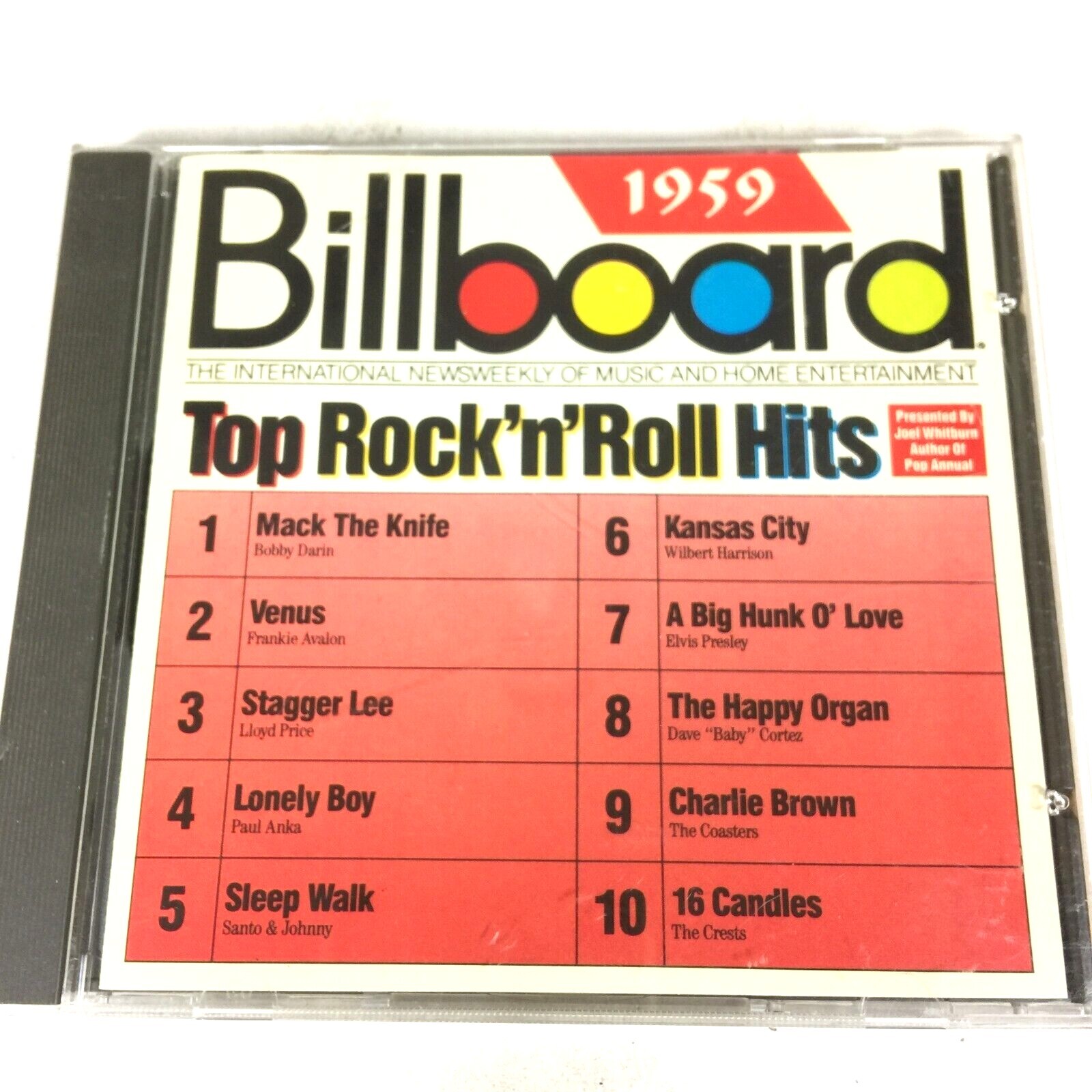 Billboard Top Rock & Roll Hits: 1959 by Various Artists (CD, Jun-1988 ...