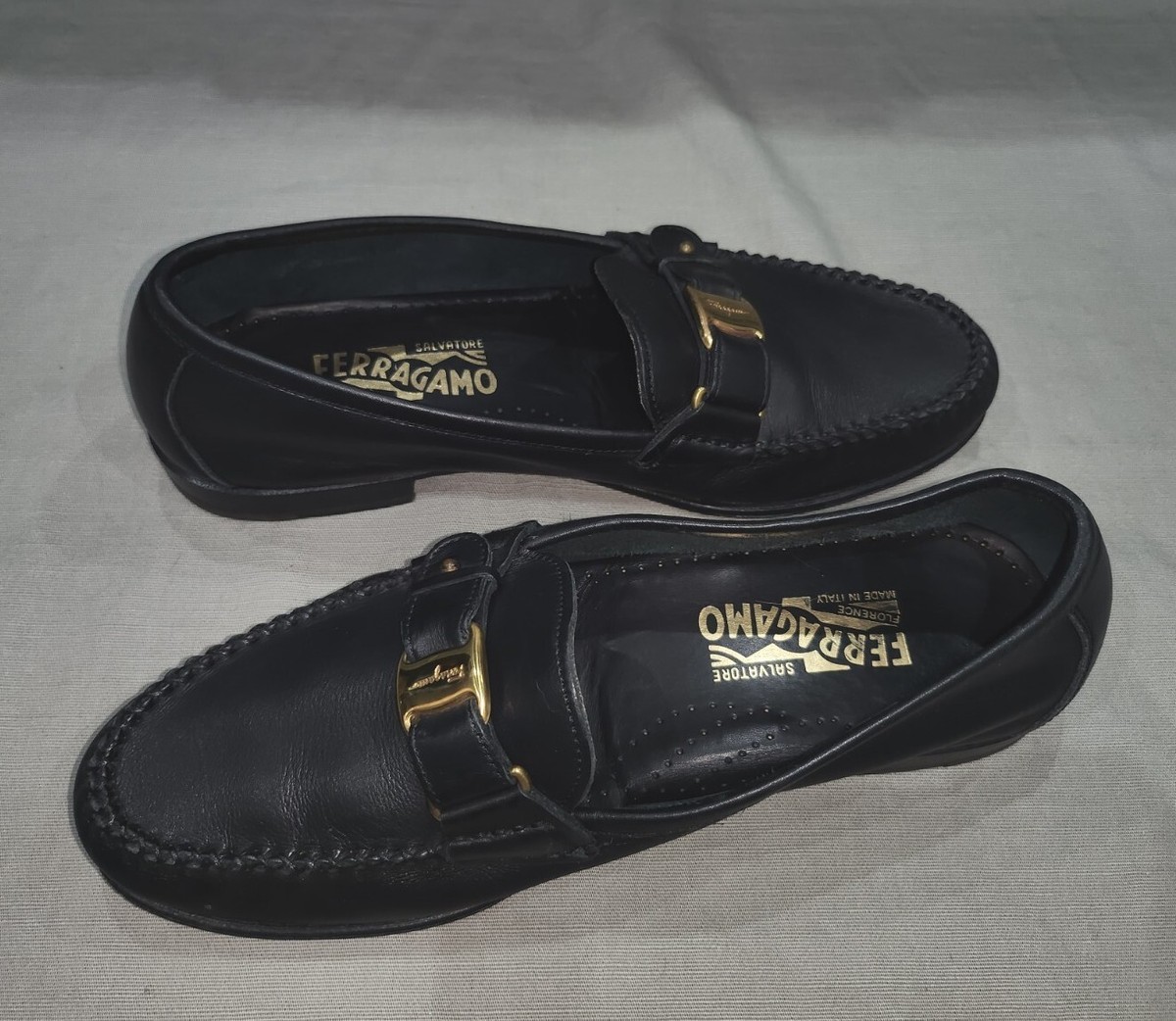 SALVATORE FERRAGAMO SLIP ON LOAFERS SHOES MEN SZ 8EE | eBay display picture 3