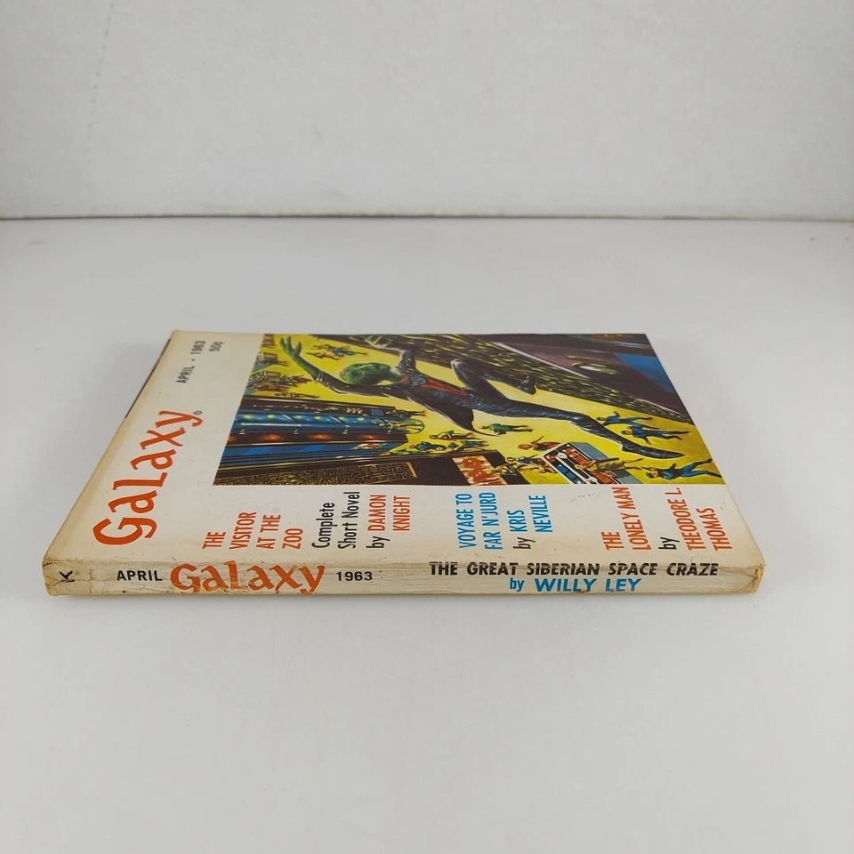 GALAXY Science Fiction Magazine Apr 1963 Damon Knight, Willy Ley, Kris Neville - Image 2 of 4