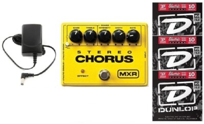 MXR Dunlop M134 Stereo Chorus Guitar Effects Pedal M-134 ( 3 SETS OF STRINGS )