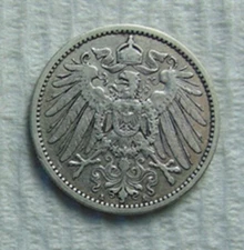 1903-A GERMAN WILHELM II  1 MARK ~ .900 SILVER COIN ~ BERLIN MINT