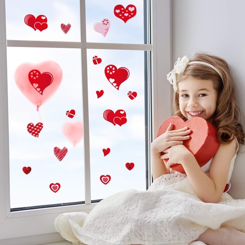 Valentine's Day Window Clings Glass Window Decals Party Decor - Picture 4 of 6