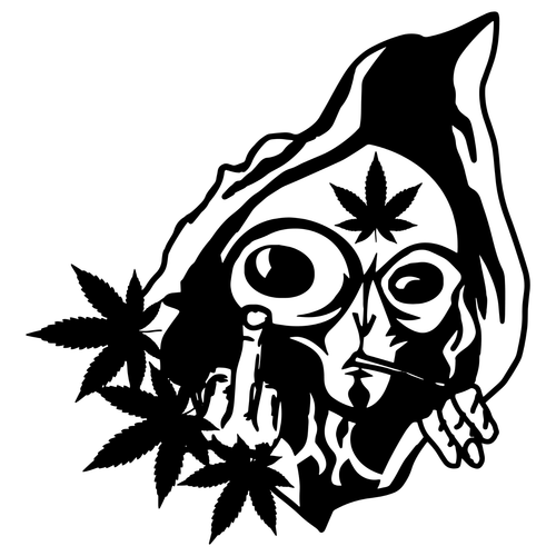 Alien Smoking Pot Decal Stickers For Your Car Wall Window Vinyl | eBay