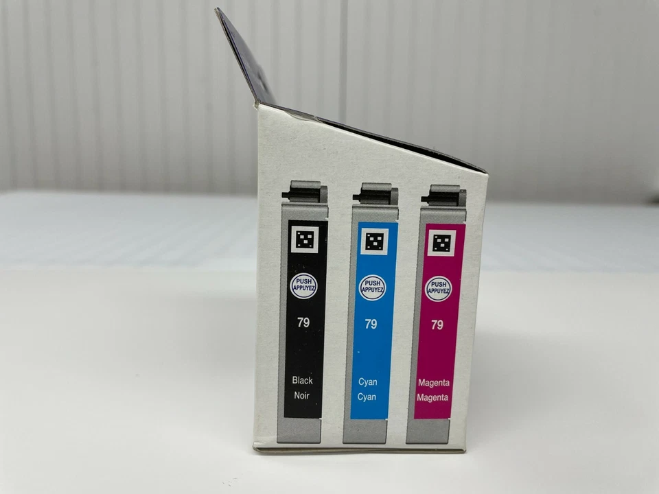 3-PK Genuine Epson 79 Black Cyan Magenta Ink Cartridges for 1400 Artisan 1430 - Image 2 of 3