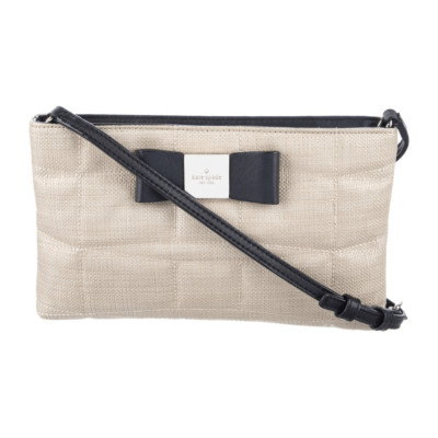 KATE SPADE Veranda Place Straw Maree Crossbody Bag W/ Vera Silk Scarf