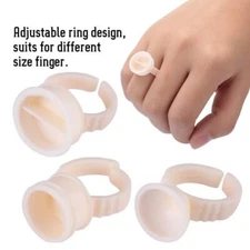Silicone Tattoo Pigment Ink Ring Cups for Microblading Eyebrow Eyelash Extension