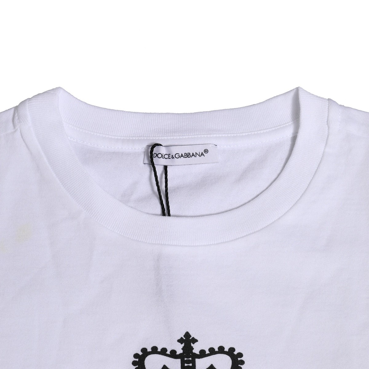 DOLCE & GABBANA Kids T-shirt White Cotton Logo Print Crew