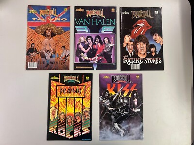 Rock n Roll Comics Kiss Van Halen Def Leppard The Who Rolling