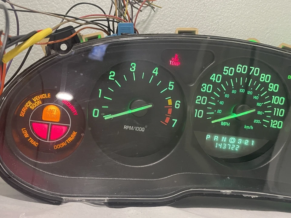 Buick Regal 2003-2005, velocímetro Century medidor racimo LED verde velocímetro Foto 2 de 4