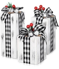 Amyhill 3 Piece Christmas Wooden Box Decor