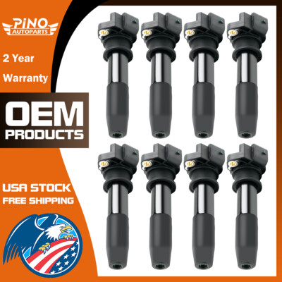 8PCS OEM Ignition Coil For Cadillac DeVille DTS DHS STS XLR SRX 4.6L V8 12567285