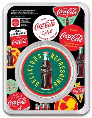 Coca-Cola® 1 oz Silver Colorized Round 5 cent Bottle In TEP | eBay