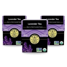 3 pack  Buddha Teas Certified Organic Lavender Tea 18 Tea Bags